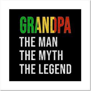 Grand Father Malian Grandpa The Man The Myth The Legend - Gift for Malian Dad With Roots From  Mali Posters and Art